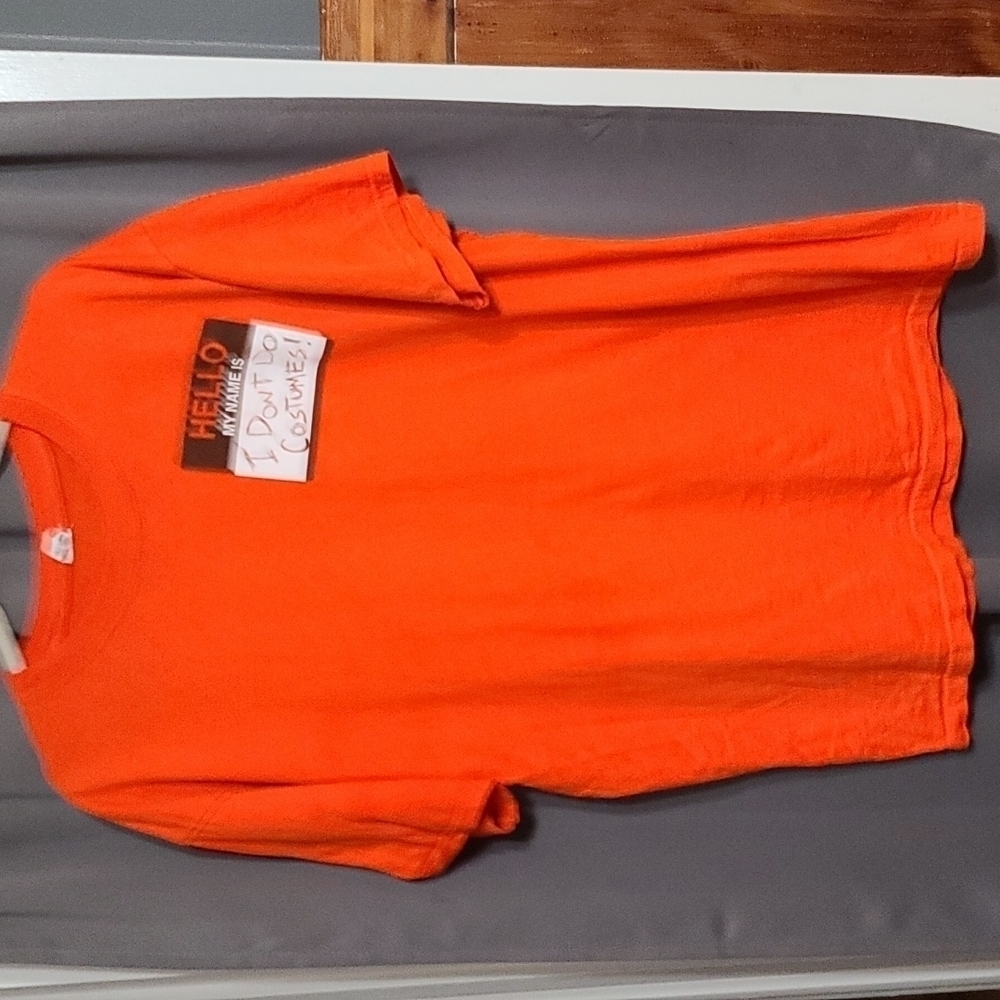 Jerzees Men's/Unisex Halloween Costume T-shirt Orange Size XL GUC